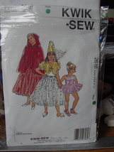 Kwik Sew Child&#39;s Costume PatternBallerina, Princess, Red Riding Hood - Cut to 4 - £3.18 GBP