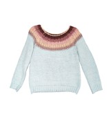 Alya Women&#39;s M Pastel Blue Chunky Knit Sweater Boho Soft Cozy Cottagecor... - $366.77 MXN