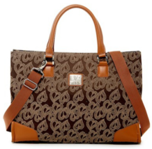 $200 Diane Von Furstenberg Jacquard Hearts Fashion Tote DVF Canvas + Oli... - $88.11
