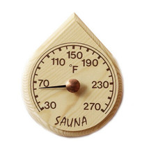 Free Shipping! Raindrop Pine Thermometer (6 1/2&#39;&#39; x 5 1/2&quot; Diameter), Sa... - £31.96 GBP