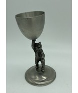 Bear Pewter Goblet Small 4.25” Marked 95 On The Bottom Unique - £11.02 GBP