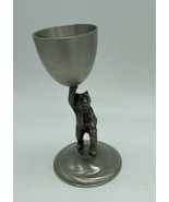 Bear Pewter Goblet Small 4.25” Marked 95 On The Bottom Unique - £10.47 GBP