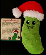 Christmas Santa Pickle Plush Toy w Legend Game Card S25b - $3.95