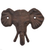 Decorative Wall Hook Elephant Head Rust Brown Coat Hanger Towel Decor 4.... - £7.76 GBP