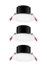 Globe Electric 4&quot; White Flush Round Wet Rated LED Recessed Lighting Model 91514 - £22.98 GBP