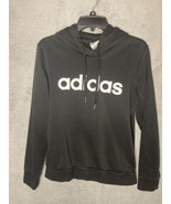 Adidas Hoodie Hooded Youth M 12-14 Black Pockets - $148.27 MXN