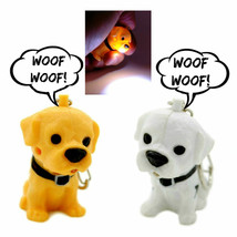 LED DOG KEYCHAIN w Light and Sound Animal Toy Cute Barking Puppy Key Rin... - £6.31 GBP+