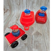 Vintage Fisher Price Little People Caes, Boat &amp; 3 little people Lot - $30.92