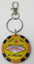 Million Dollar Casino Chip Keychain Fabulous Las Vegas Plastic 1980s - $11.35