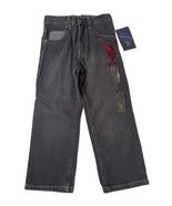 Boys US Polo Assn Gray Embroidered Pony Straight Leg Jeans Adjust Waist ... - €27,75 EUR