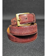 Trafalgar Mens Cortina Leather Belt Double Stitched Brass Buckle Size 36... - €30,48 EUR