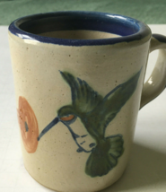 Louisville stoneware pottery hand painted humming bird floral pattern mu... - £16.06 GBP