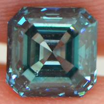 Asscher Shape Diamond Fancy Blue Color Loose Natural Enhanced 1.01 Carat VS2 - £1,104.56 GBP