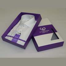 Mens 100% Linen Summer Shirt J.Valintin Turkey-Usa High Collar OBR78-01 White image 11