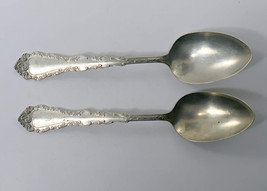 2 Simeon L &amp; Geo. H Rogers Co. Tablespoons Nickel Silver PAT.1901 - £10.32 GBP