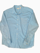 Dockers Button-Down Wrinkle Free L/S Shirt Mens 2XL Gingham Cotton Nylon... - $11.75