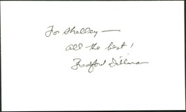 BRADFORD DILLMAN SIGNED 3X5 INDEX CARD ESCAPE FROM PLANET OF THE APES PI... - £13.97 GBP