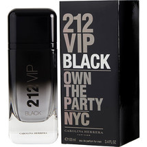 212 Vip Black By Carolina Herrera Eau De Parfum Spray 3.4 Oz - £86.63 GBP