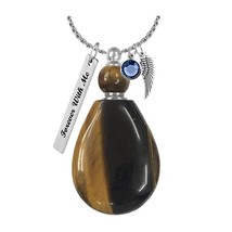 Cats Eye Crystal Ash Necklace Urn - Love Charms™ Option - $29.95