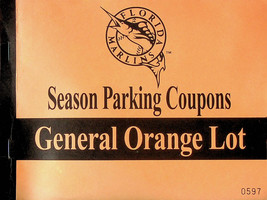 MLB FL Marlins 1994 Season Parking Coupons - Joe Robbie Stadium - Vintage - £2.73 GBP