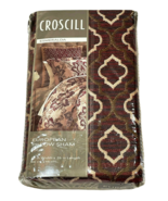Croscill Esmeralda Euro Sham 26 x 26 Bordeaux Burgundy Gold Mediterranea... - $31.68