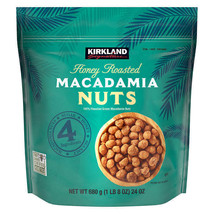 2 Pack Kirkland Signature Honey Roasted Macadamia Nuts, 24 Oz Each - £46.69 GBP