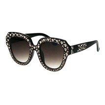 Womens Oversized Style Sunglasses Heart Design Butterfly Frame UV 400 - £14.66 GBP