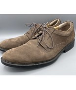 Clarks Mens Shoes 12 Brown Suede Waterproof Lace Up Oxfords Dress - $17.32