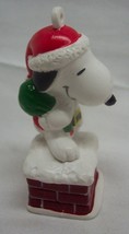 Peanuts Gang SANTA SNOOPY ON A CHIMNEY 3&quot; PLASTIC PVC CHRISTMAS ORNAMENT... - $14.85