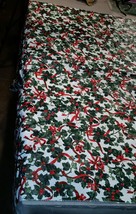 Vintage Christmas Holly and Ribbon Style Tablecloth - $14.99