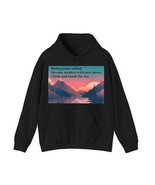 Mountain Sunset Hoodie – Nature Scene, Japanese Haiku, Cozy Outdoor Swea... - $35.80+