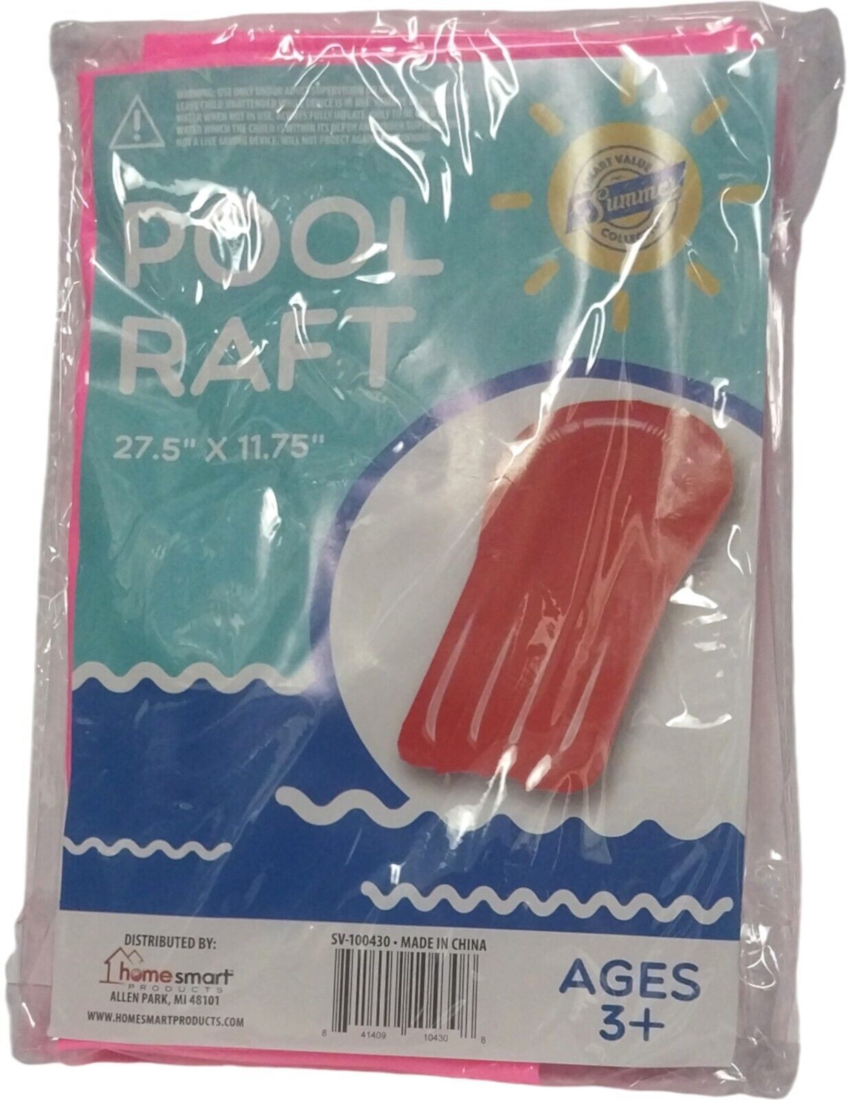 Home Smart Pink Pool Raft - $2.95