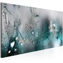 Tiptophomedecor Stretched Canvas Botanical Art - Dandelions In The Rain - Stretc - £72.32 GBP+