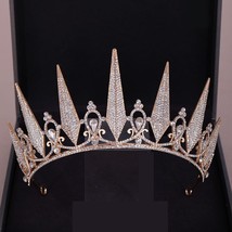 Black/Gold/Silver Color Bridal Wedding Tiaras and Crowns Rhinestone Headbands fo - £21.18 GBP