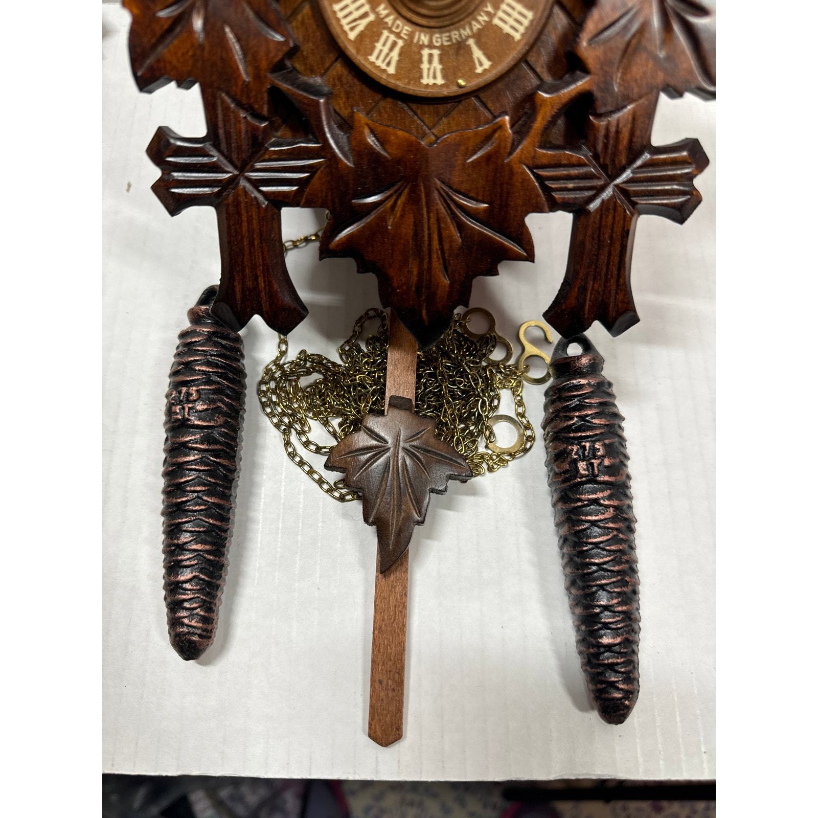 Schwarzwalder Kuckucksuh Clock German Black Forest Hand Carved - New Box Open  Item image 3