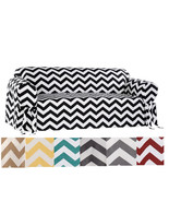 100% Twill Cotton Chevron Pattern Sofa or Loveseat Slipcover/Sofa/Chair ... - $88.18 CAD+