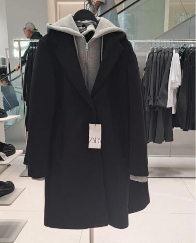 Zara Bnwt 2024. Black Grey Contrast Coat and 44 similar items