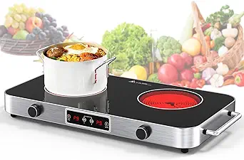 Electric Cooktop,110V 2200W Electric Stove With Knob Control,9 Power Lev... - $259.99