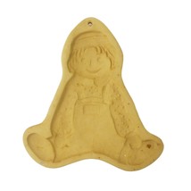Cookie Mold Ceramic Pottery Brown Bag Cookie Art Raggedy Andy Doll Collectible - £25.85 GBP