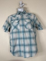 Magellan Classic Fit Plaid Snap Up Shirt Short Sleeve Mens Small - $11.59