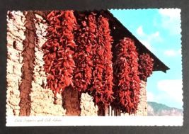 Red Chili Peppers &amp; Old Adobe New Mexico NM Curt Teich Postcard 1974 4x6 - $4.99