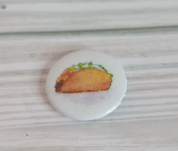 Vintage 1994 American Girl Grin Pin Taco Pin - Approx. 1 Inch Diameter - $3.79