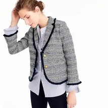 J.CREW Tweed Blue Blaze with Fringe Size 0 - $49.49