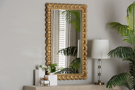 Lydia Antique Gold Wood Accent Mirror w/Seashell Border - $190.00