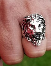 Jawan Movie Ring Sharukh Khan Lion steel Mundi evil eye protection Nazar Shield - £9.58 GBP