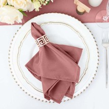 25 Pcs Cinnamon Rose Polyester 17X17&quot;&quot; Table Napkins Wedding Party Kitchen Gift - £24.45 GBP