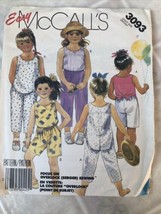 Vintage Mccall&#39;s Pattern 3093 Girls Tank Shorts And Capris Size 4 - £9.49 GBP