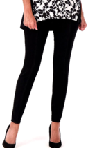LOGO Lori Goldstein Seamed Knit Denim Leggings- BLACK, REGULAR 4 - £17.86 GBP