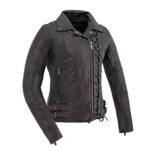 Women&#39;s Motorcycle Leather Jacket Wildside Biker Apparel Rider MCJ by Fi... - $259.99