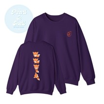 Unisex fox sweatshirt, white, purple, ash, navy, blue, pink, S, M, L, XL... - £55.08 GBP
